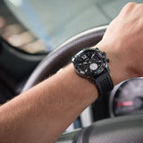  Shop Authentic Guess Fleet Chronograph Black Dial Black Rubber Strap Watch for Men - W0971G1 - Luxxuri