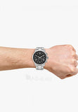 Shop Authentic Guess Horizon Chronograph Quartz Black Dial Silver Steel Strap Watch For Men - W0379G1 - Luxxuri