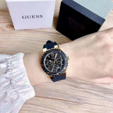  Shop Authentic Guess Overdrive Black Dial Black Rubber Strap Watch for Women - W0149L4 - Luxxuri
