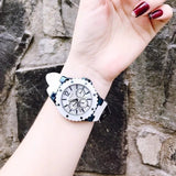  Shop Authentic Guess Overdrive Chronograph White Dial White Rubber Strap Watch for Women - W0149L6 - Luxxuri