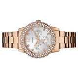  Shop Authentic Guess Dazzler Diamonds Silver Dial Rose Gold Steel Strap Watch for Women - W0335L3 - Luxxuri
