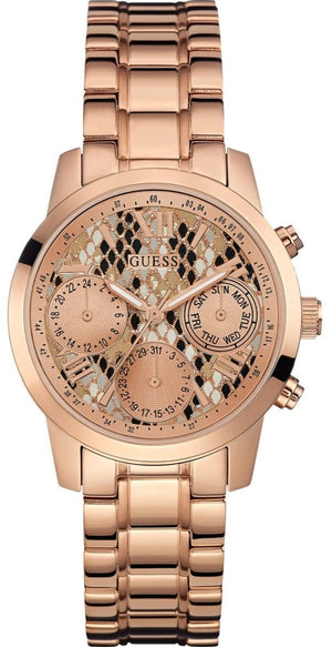  Shop Authentic Guess Mini Sunrise Quartz Rose Gold Dial Rose Gold Steel Strap Watch For Women - W0448L9 - Luxxuri