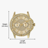  Shop Authentic Guess Sassy Analog Quartz Gold Dial Gold Steel Strap Watch For Women - W0705L2 - Luxxuri