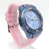  Shop Authentic Guess Limelight Blue Dial Pink Rubber Strap Watch For Women - W0775L5 - Luxxuri