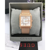  Shop Authentic Guess Highline Off White Dial Rose Gold Stainless Steel Mesh Strap Watch For Women - W0826L3 - Luxxuri