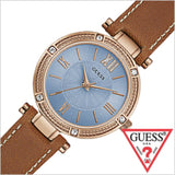 Shop Authentic Guess Park Avenue Blue Dial Brown Leather Strap Watch for Women - W0838L2 - Luxxuri