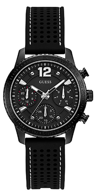  Shop Authentic Guess Marina Chronograph Black Dial Black Rubber Strap Watch for Women - W1025L3 - Luxxuri