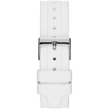  Shop Authentic Guess Confetti Crystal Black Dial White Silicone Strap Watch For Women - W1098L1 - Luxxuri
