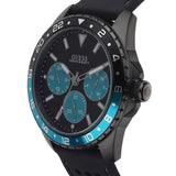  Shop Authentic Guess Odyssey Quartz Black Dial Black Leather Strap Watch For Men - W1108G5 - Luxxuri