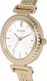 Shop Authentic Guess Quartz White Dial Gold Steel Strap Watch For Women - W1152L2 - Luxxuri