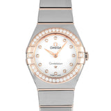  Shop Authentic Omega Constellation Quartz Diamonds Mother of Pearl Dial Two Tone Steel Strap Watch for Women - 131.25.25.60.55.001 - Luxxuri
