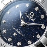  Shop Authentic Omega Constellation Manhattan Quartz Diamonds Blue Dial Silver Steel Strap Watch for Women - 131.10.25.60.53.001 - Luxxuri