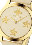  Shop Authentic Gucci G Timeless White Dial White Leather Strap Watch For Women - YA1264096 - Luxxuri