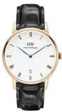  Shop Authentic Daniel Wellington Dapper Reading White Dial Black Leather Strap Watch For Women - DW00100118 - Luxxuri
