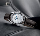  Shop Authentic Longines Equestrian Mother of Pearl Dial Brown Leather Strap Watch for Women - L6.136.4.87.2 - Luxxuri