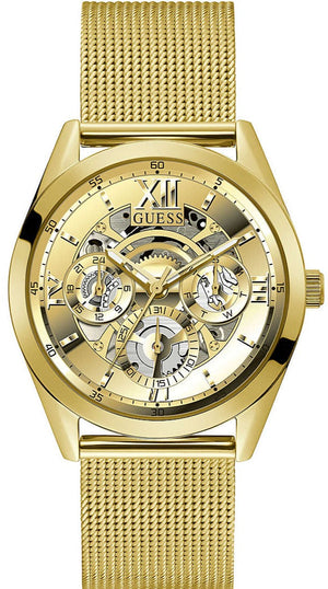  Shop Authentic Guess Tailor Multifunction Gold Dial Gold Mesh Bracelet Watch for Men - GW0368G2 - Luxxuri