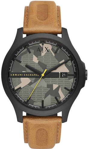  Shop Authentic Armani Exchange Hampton Chronograph Green Dial Brown Leather Strap Watch For Men - AX2412 - Luxxuri