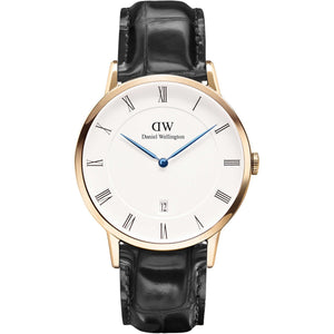  Shop Authentic Daniel Wellington Dapper Reading White Dial Black Leather Strap Watch For Men - DW00100107 - Luxxuri