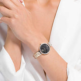  Shop Authentic Swarovski Cosmopolitan Black Dial Rose Gold Steel Strap Watch for Women - 5517797 - Luxxuri