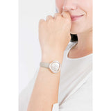  Shop Authentic Swarovski Crystal Flower Grey Dial Grey Leather Strap Watch for for Women - 5552424 - Luxxuri