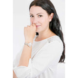  Shop Authentic Swarovski Crystal Flower Grey Dial Grey Leather Strap Watch for for Women - 5552424 - Luxxuri