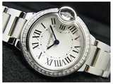  Shop Authentic Cartier Ballon Bleu De Cartier Diamonds White Dial Silver Steel Strap Watch for Women - W4BB0015 - Luxxuri