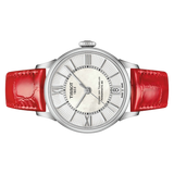  Shop Authentic Tissot Chemin Des Tourelles Powermatic 80 Mother of Pearl White Dial Red Leather Strap Watch For Women - T099.207.16.118.00 - Luxxuri