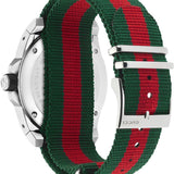  Shop Authentic Gucci Dive Black Dial Red & Green Nylon Strap Watch For Men - YA136209 - Luxxuri