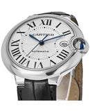  Shop Authentic Cartier Ballon Bleu De Cartier Silver Dial Black Leather Strap Watch for Women - WSBB0028 - Luxxuri