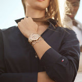  Shop Authentic Tommy Hilfiger Haven Chronograph Rose Gold Dial Rose Gold Steel Strap Watch For Women - 1782197 - Luxxuri