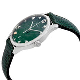  Shop Authentic Gucci G-Timeless Mother of Pearl Green Dial Green Leather Strap Watch For Women - YA1264042 - Luxxuri