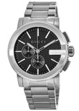  Shop Authentic Gucci G Chrono Black Dial Silver Steel Strap Watch For Men - YA101204 - Luxxuri