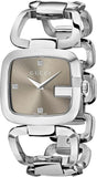  Shop Authentic Gucci G Gucci Brown Dial Silver Steel Strap Watch For Women - YA125401 - Luxxuri