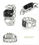  Shop Authentic Gucci G Gucci Diamonds Black Dial Silver Steel Strap Watch For Women - YA125406 - Luxxuri