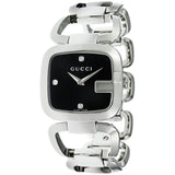  Shop Authentic Gucci G Gucci Diamonds Black Dial Silver Steel Strap Watch For Women - YA125406 - Luxxuri