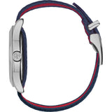  Shop Authentic Gucci Le Marche Des Merveilles Blue Red Dial Blue Red Nylon Strap Unisex Watch - YA126493 - Luxxuri