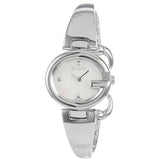  Shop Authentic Gucci Guccissima Diamonds Mother of Pearl Dial Silver Steel Strap Watch For Women - YA134504 - Luxxuri