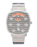  Shop Authentic Gucci Grip Quartz Silver Dial Silver Steel Strap Watch For Women - YA157438 - Luxxuri