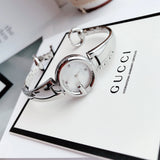  Shop Authentic Gucci Guccissima Diamonds Mother of Pearl Dial Silver Steel Strap Watch For Women - YA134504 - Luxxuri