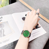  Shop Authentic Gucci Le Marche Des Merveilles Quartz Green Dial Black Leather Strap Watch For Women - YA126463 - Luxxuri