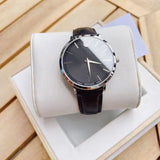  Shop Authentic Movado Ultra Slim Black Dial Black Leather Strap Watch For Men - 0607086 - Luxxuri