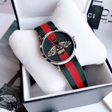  Shop Authentic Gucci Le Marche des Merveilles Red & Green Dial Red & Green Nylon Strap Unisex Watch - YA1264060 - Luxxuri
