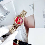  Shop Authentic Versace Virtus Mini Quartz Red Dial Gold Steel Strap Watch For Women - VET300321 - Luxxuri