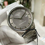  Shop Authentic Tissot Luxury Powermatic 80 Grey Dial Silver Steel Strap Watch for Men - T086.407.11.061.00 - Luxxuri