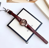  Shop Authentic Gucci Interlocking Iconic Brown Dial Brown Leather Strap Watch For Women - YA133207 - Luxxuri