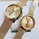  Shop Authentic Movado Bold Gold Dial Gold Mesh Bracelet Watch For Men - 3600373 - Luxxuri