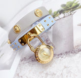  Shop Authentic Versace Medusa Lock Icon Quartz White Dial Blue Leather Strap Watch for Women - VEDW00419 - Luxxuri