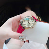  Shop Authentic Guess Cosmo Diamonds Gold Dial Red Rubber Strap Watch for Women - GW0034L6 - Luxxuri