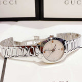  Shop Authentic Gucci GG2570 White Dial Silver Steel Strap Watch For Women - YA142502 - Luxxuri