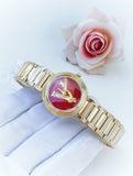  Shop Authentic Versace Virtus Mini Quartz Red Dial Gold Steel Strap Watch For Women - VET300321 - Luxxuri
